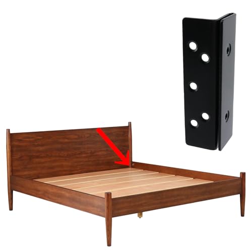 Bed Frame Post Double Hook Slot Brackets Attachment, 4 Pcs Iron Bed Hook Plates for Wooden Beds, Beds Rail Hardware Attachment Bracket, 3.9"x1.2"x1.2"(LxWxH) - size: 3.9"x1.2"x1.2"/99x30x30mm(LxWxH)