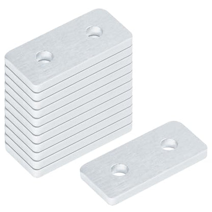 12 Pcs 2020 Flat Joining Plates, Aluminum Mending Plate, 40mm x 18mm - size: 40mm x 18mm
