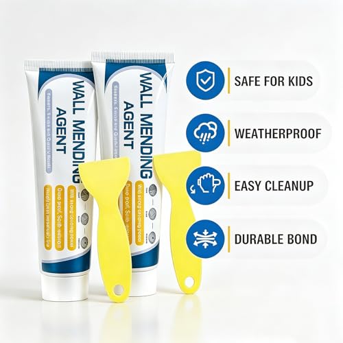Wall Repair Paste, 2 Pack Wall Mending Agent for Holes & Cracks - Wall Repair Paste for Nail Holes for Nail Holes, Dents & Small Damage