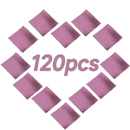 Pink Gold Leaf Sheets, 120 Sheets for Resin Art and Crafts - color: Pink