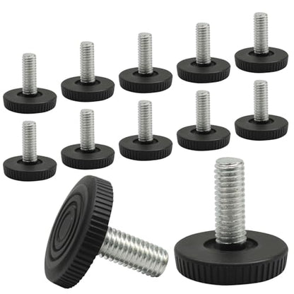 12 Pack M8 Threaded Adjustable Furniture Leveling Feet, Screw-in - size: M8