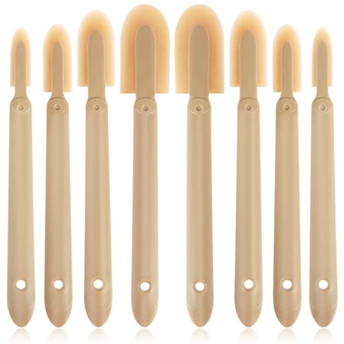 8Pcs Caulking Silicone Sealant Finishing Tool, 4 Sizes Rubber Caulking Tool Set, Multifunctional Caulking Remover/Smoothing Tool Applicator for Tiles Brick Kitchen Bathroom
