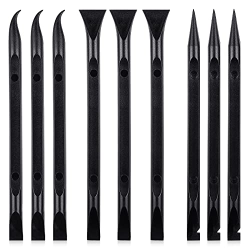 Honoson 9 Pcs Cleaning Scraper Tool Detailing Picks Non Scratch, Black - color: Black