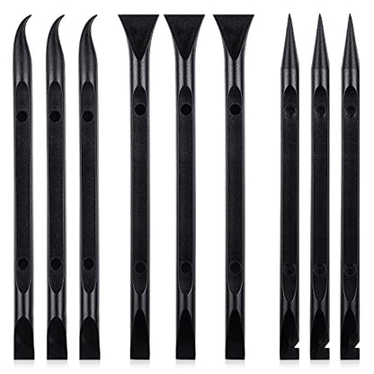 Honoson 9 Pcs Cleaning Scraper Tool Detailing Picks Non Scratch, Black - color: Black