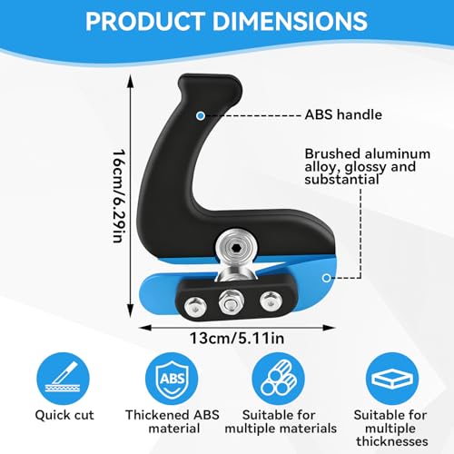 Edge Banding Trimmer, Woodworking Veneer Cutter with Dual Offset Bearings & Sharp Blades Comfort Handle Professional Edge Band Tools Trimmer Deburring Planing Trimming Tool for Straight,Curved Edges
