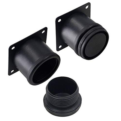 Set of 4 Adjustable Stainless Steel Furniture Legs 2 Inch Black - color: Black, size: 2 inch