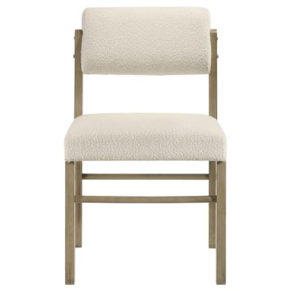 Coaster Kehoe Dining Side Chair Set of 2, Natural Oak and Cream 193932NAT - color: Natural Oak/Cream