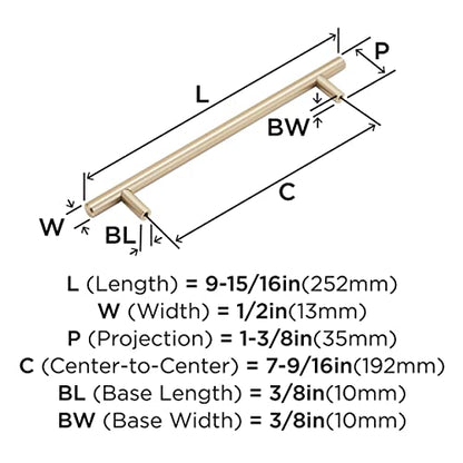 Amerock | Cabinet Pull | Champagne Bronze | 7-9/16 inch (192 mm) Center to Center | Bar Pulls | 1 Pack | Drawer Pull | Drawer Handle | Cabinet Hardware - color: Champagne Bronze, size: 7-9/16 Inch (192 mm) Center-to-Center