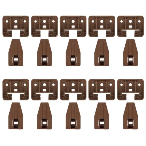 LONTAN 10 Pack Plastic Drawer Slides and Guides for Commercial Kenlin Rite-Trak I Replacement Dresser Glides Tracks for Center Mount Rails - size: 10 Pack