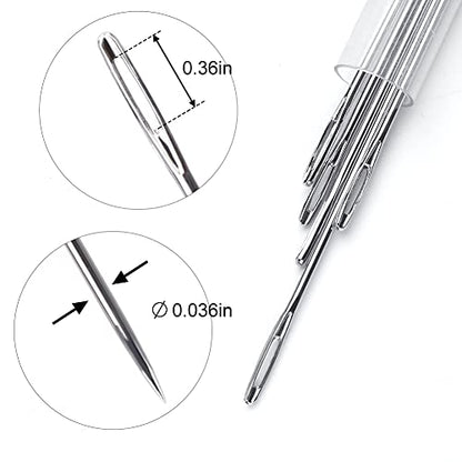 Wonvoc Long Sewing Needles, 5 Sizes 3.5/3.9/4.9/5.9/6.9 Inch Long Needles - size: 5 PCS