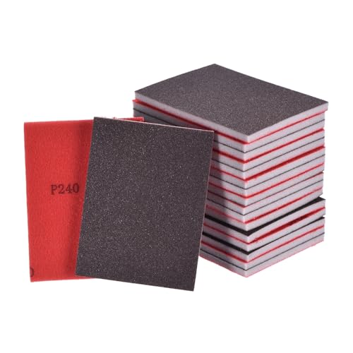 18Pcs 240Grit Sanding Sponges, 4x2.8In Hook & Loop Black - size: 240 Grit
