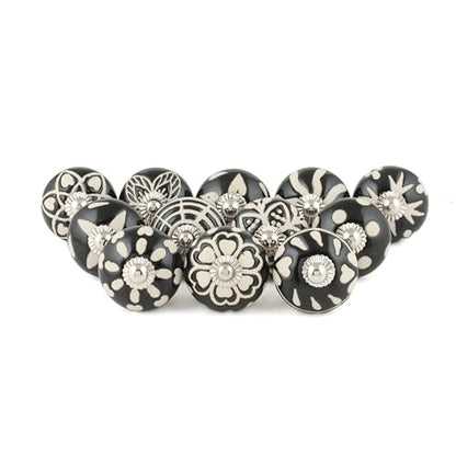 Black Cabinet Knobs and Pulls for Dresser Drawers - Pack of 12 - color: Black