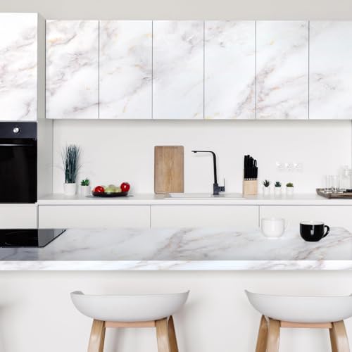 rabbitgoo Matte Marble Contact Paper for Countertops, 23.6" x 196.8" - color: Matt, size: 23.6" x 196.8"