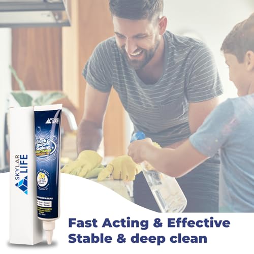 Skylarlife Home Tiles and Sealant, Rubber Stain Whitnener Gel Apply on Silicone Caulk for Bathroom, Kitchen, Joint Sealant, Rubber
