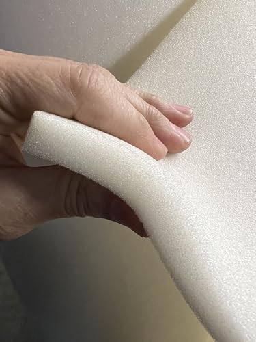 60" Plain Foam Seat Pad 1/4" or 1/2" Thick Cushion Pillow Furniture Foam Made in USA (1'2" x 10 Yards) - size: 1'2" x 10 yards
