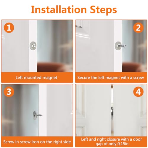 Set of 4 Magnetic Cabinet & Door Latch Catch Closures Cabinet Hardware Fittings