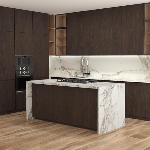 BAYYA Dark Walnut Contact Paper Thick Brown Wood Wallpaper Peel Stick - color: Brown, size: 24"W x 197"L