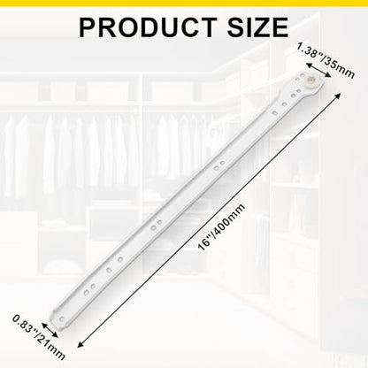 Litoexpe 1 Pair 16" Drawer Slides with Screws - size: 16 Inch