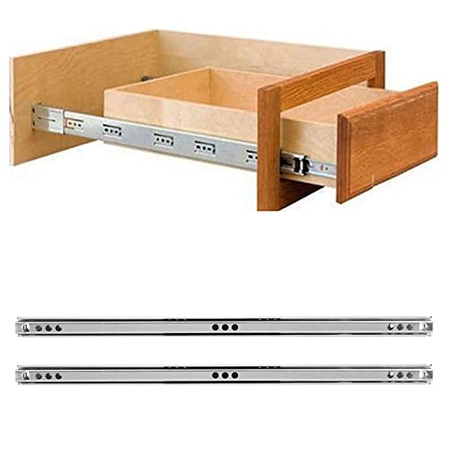 Bidirectional Drawer Slides 2-Pack Cold Rolled Steel 342mm Extension Rail