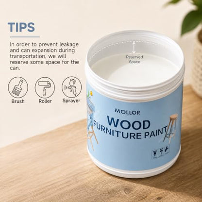 Matte Wood Furniture Paint, Black, 16 Fl Oz with Tools - color: Black, size: 16 Fl Oz (Pack of 1)