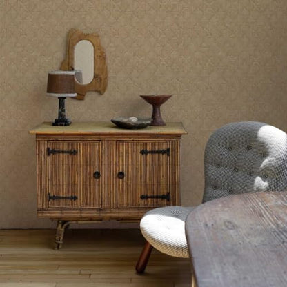 Tempaper x Jeremiah Brent Textured Hoffmann Faux Sisal Removable Peel and Stick Wallpaper, 20.5 in X 16.5 ft, Made in The USA - color: Tan