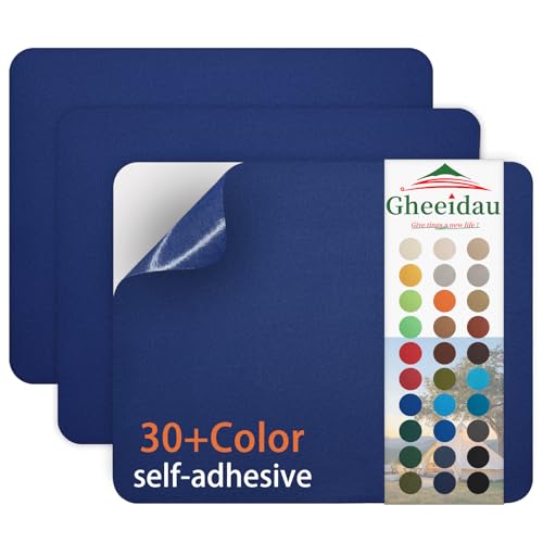 Gheeidau Canvas Repair Patch 9×11 Inch 3Pcs Waterproof Self-Adhesive Fabric Repair Patch for Tents,Boat Cover,Pop Up Canopy,Patio,Bags,Car Seats,Sofas,Furniture Cover(Dark Blue) - color: Dark Blue