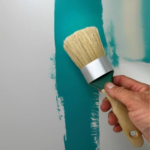 Medium Natural Boar Hair Bristles Chalk Furniture Paint Brush - Forest Green 4 Pack