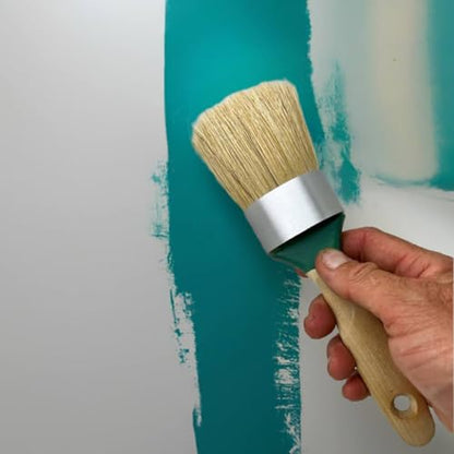 Medium Natural Boar Hair Bristles Chalk Furniture Paint Brush - Forest Green 4 Pack
