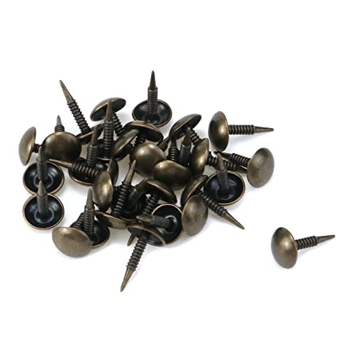 30 Pcs 5/16" Upholstery Tacks for Furniture(Antique Brass)