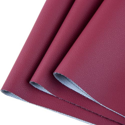 HGUAN Marine Vinyl Upholstery Faux Leather Sheets Fabric 12" X 54" Suitable for Furniture Sewing,Sofa Handmade DIY Projects (Burgundy, 1/3 Yard) - color: Burgundy, size: 1/3 Yard