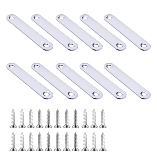10pcs 76mm Flat Plate Straight Brackets - size: 10Pcs 76 Straight