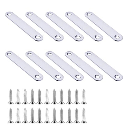 10pcs 76mm Flat Plate Straight Brackets - size: 10Pcs 76 Straight