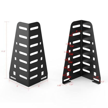 4pcs Headboards Brackets for Metal Bed Frame Headboard Mounting Bracket Headboard Attachment Kit Compatible with14,16,18inches Headboards - color: Black-4PCS