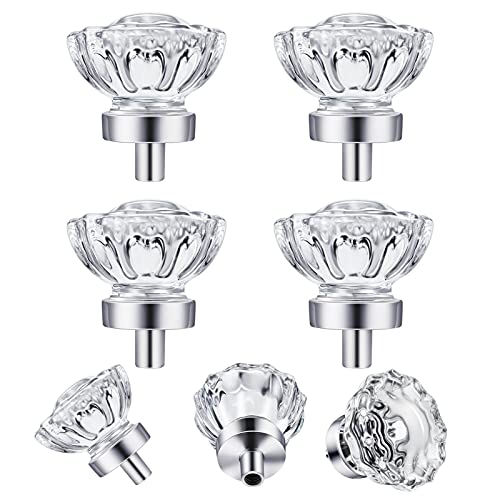 4 Pack Polished Chrome Cabinet knobs,Glass Knobs Vintage, Crystal Knobs - color: Polished Chrome, size: 4 Pack (36mm)