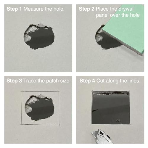 Denex Drywall Repair Panel - 6"x6"x1/2" - (2 Pack) - Moisture Resistant - style: (2 Pack)