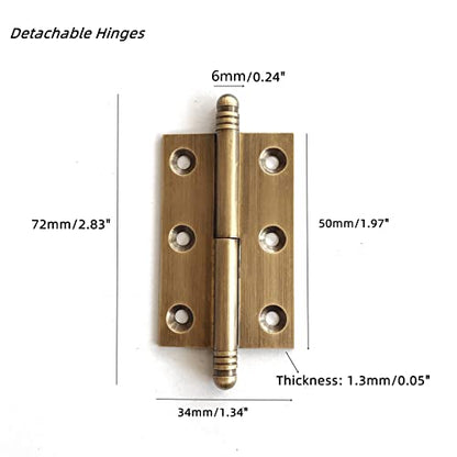 dophee 2pcs Vintage Industrial Style Folding Butt Hinges with Screws