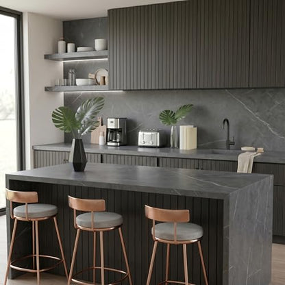 Extra-Thick Marble Contact Paper (Matte, Marquina Charcoal) 23.6" x 118.1" - color: Marquina Charcoal (Matte), size: 23.6" x 118.1"