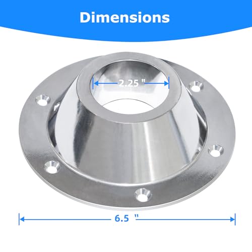 RV Table Base Mount,Camper Aluminum RV Table and Floor Mounting Base - color: Silver Aluminum - 2 Pack