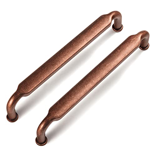 Goo-Ki 6 Pack Cabinet Pulls Antique Copper, 5 Inch (128mm) Hole Center Kitchen Drawer Pulls Cabinet Handles Zinc Alloy Hardware - color: Antique Copper, size: 5 Inch Hole Centers