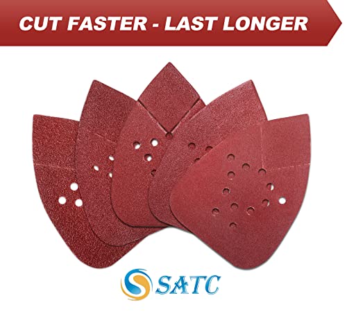 S SATC Mouse Detail Sander Sandpaper 50 PCS Mouse Sanding Pads 12 Hole Mouse Sandpaper Assorted 60/80/120/150/220 Grits - style: 50 PCS 12 Hole 60/80/120/150/220 Grits Mouse Sandpaper