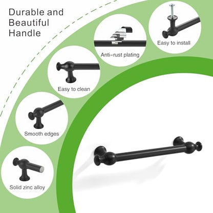TUNNY 10 Pack Retro Cabinet Handles Matte Black 4 Inch/102mm Kitchen Cabinet Pulls, Cabinet Pulls Kitchen Cabinet Hardware Drawer Pulls TU10188 - color: Matte Black, size: 4"(102mm)Hole Center-10Pcs