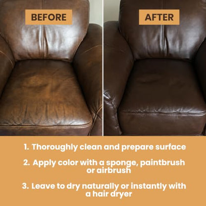 Furniture Clinic Leather Repair Paint, Color and Finish, Camel - color: Camel, size: 250ml / 8.5oz