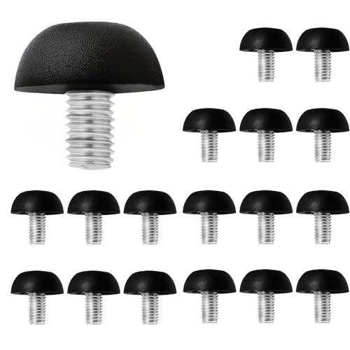 18Pcs 8mm x 1.25 M8 Adjustable Furniture Legs Feet, Stainless Steel Table Levelers Outdoor Screw in Leveling Feet for Patio Table, Chairs, Cabinet Desk and Stool - size: 18PCS