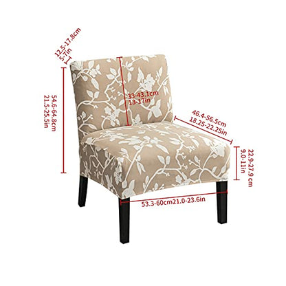 Eco-Ancheng Armless Chair Slipcover Removable Armless Accent Chairs Covers Washable Armless Slipper Chair Slipcover Printed Armless Chair Furniture Protector Covers for Living Dining Room Hotel - color: A19