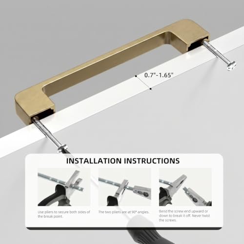 Champagne Bronze Cabinet Pulls 3-3/4 Inch Bronze Cabinet Handles - color: Champagne Bronze, size: 3-3/4 Inch (96 mm) Hole Centers