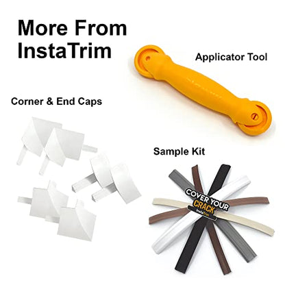 InstaTrim Flexible, Self-Adhesive Caulk Strip Sealant, 3/4" x 50', Brown - color: Dark Brown, size: 3/4 in x 50 ft