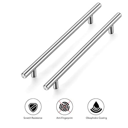 Ravinte Cabinet Pulls,10" Length,7-1/2" Hole Center,Brushed Nickel,5 Pack - color: Satin Nickel