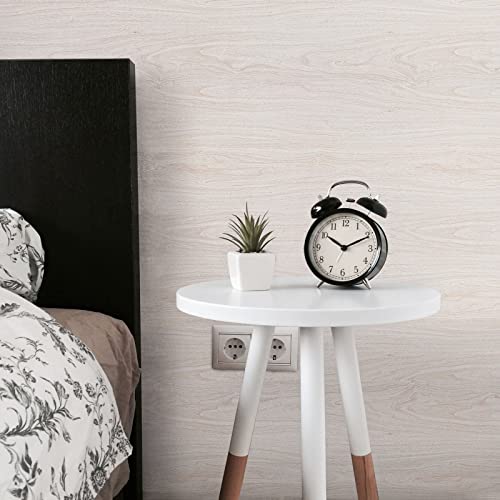 White Wood Wallpaper Wood Grain Contact Paper for Cabinets 118in18in - size: 17.7"W x 118"L