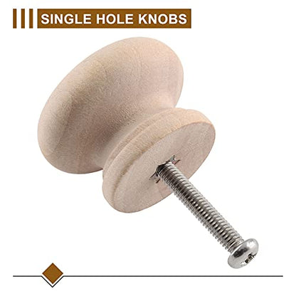 Zorfeter Wood Unfinished Drawer Knobs, Mushroom Shape, 20 Pcs - color: Unfinished Large Mushroom