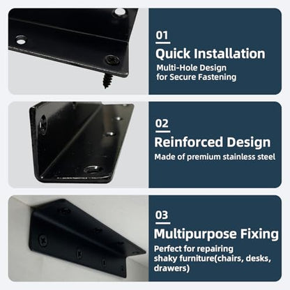 5.5" L Brackets Long Corner Braces 10 Pack